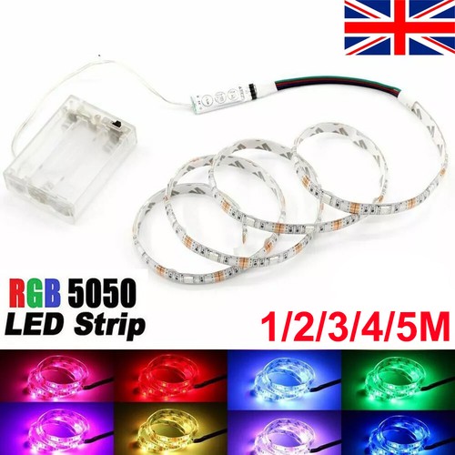 Battery power led strip 5m - power,