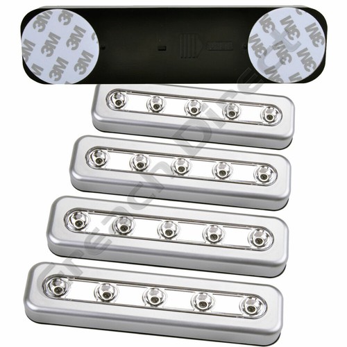 Silver led strip - push, lights